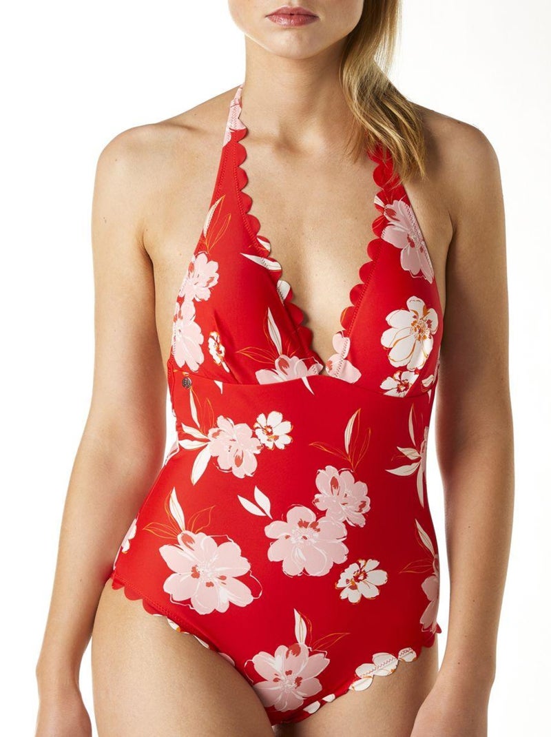 Maillot une pièce RIO - Brigitte Bardot Bain Rouge - Kiabi