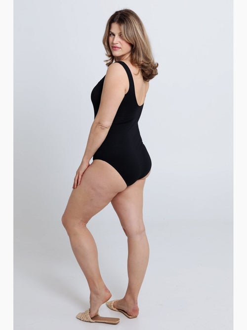 Maillot uni en nid d'abeille PAPRIKA - Kiabi