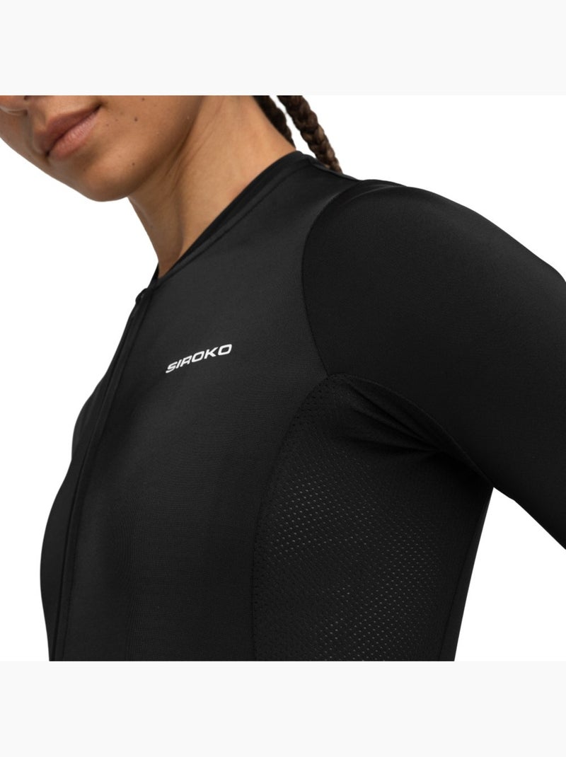 Maillot vélo manches courtes en tissu recyclé femme cyclisme femme m6r fly Noir - Kiabi