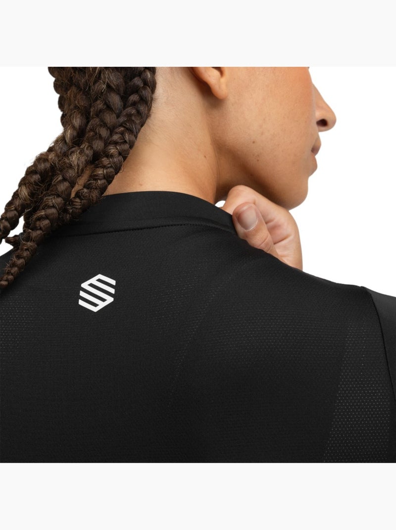 Maillot vélo manches courtes en tissu recyclé femme cyclisme femme m6r fly Noir - Kiabi