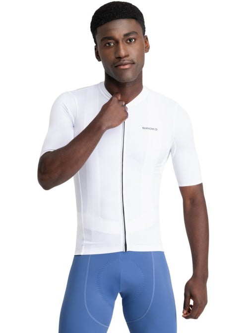 Maillot vélo manches courtes en tissu recyclé homme cyclisme homme m6r vent - Kiabi
