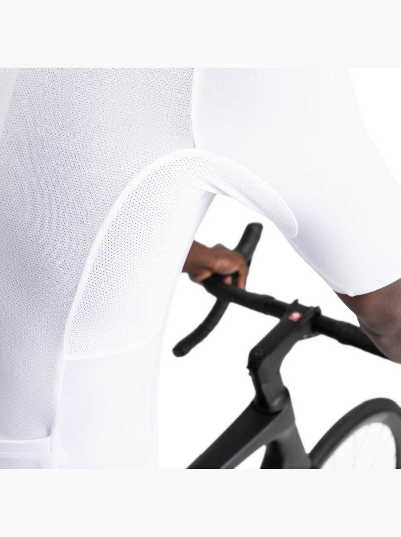 Maillot vélo manches courtes en tissu recyclé homme cyclisme homme m6r vent Blanc - Kiabi