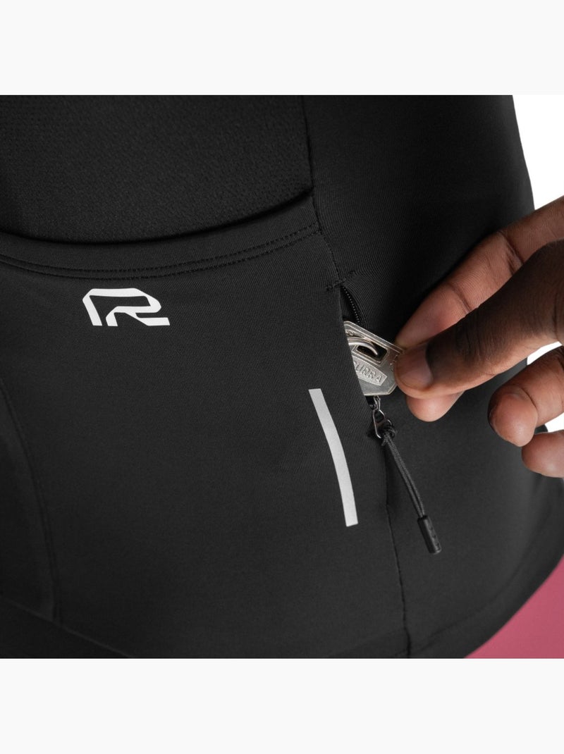 Maillot vélo manches courtes en tissu recyclé homme cyclisme homme m6r zero Noir - Kiabi