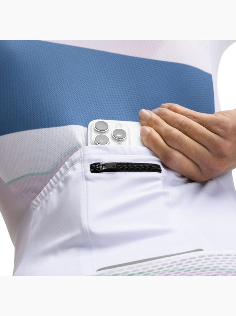 Maillot vélo manches courtes femme cyclisme femme m2 provence Blanc - Kiabi