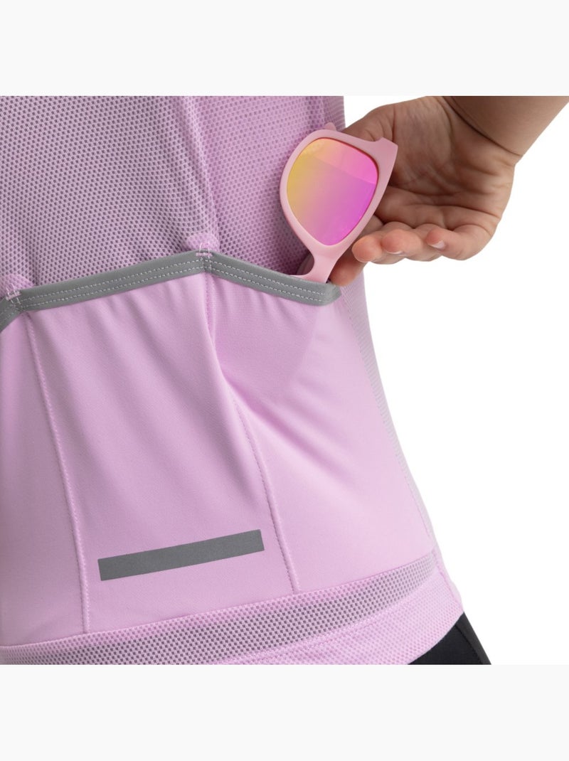 Maillot vélo manches courtes fille cyclisme enfants k-core brisa light Rose - Kiabi