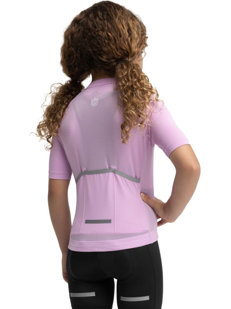 Maillot vélo manches courtes fille cyclisme enfants k-core brisa light Rose - Kiabi