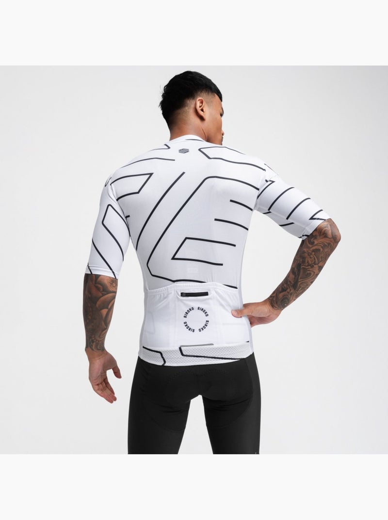 Maillot vélo manches courtes homme cyclisme homme m2 dash Blanc - Kiabi