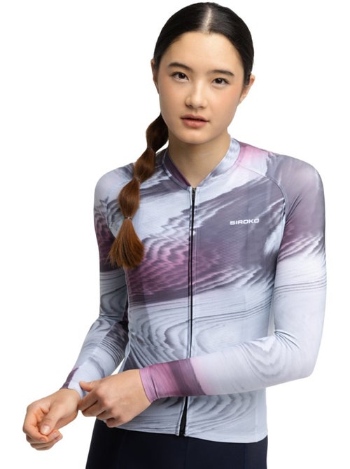 Maillot vélo manches longues femme cyclisme femme m2-w sancy - Kiabi