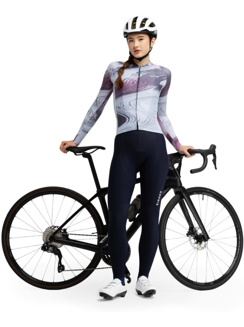 Maillot vélo manches longues femme cyclisme femme m2-w sancy Blanc Gris - Kiabi