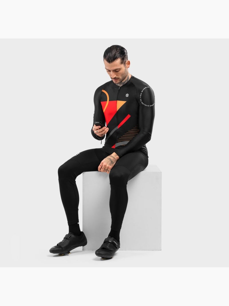 Maillot vélo manches longues homme cyclisme homme m2 arizona Noir - Kiabi