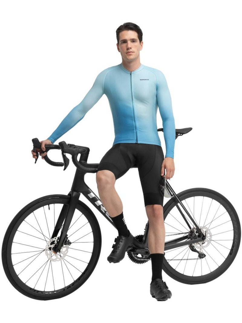 Maillot vélo manches longues homme cyclisme homme m2 corsa Bleu - Kiabi