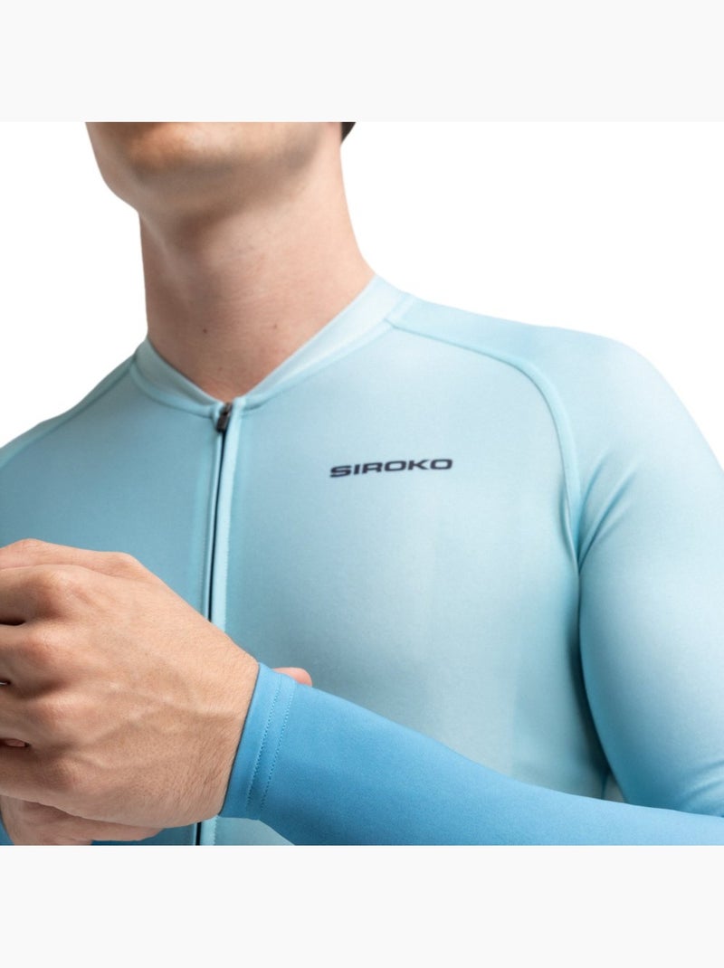 Maillot vélo manches longues homme cyclisme homme m2 corsa Bleu - Kiabi