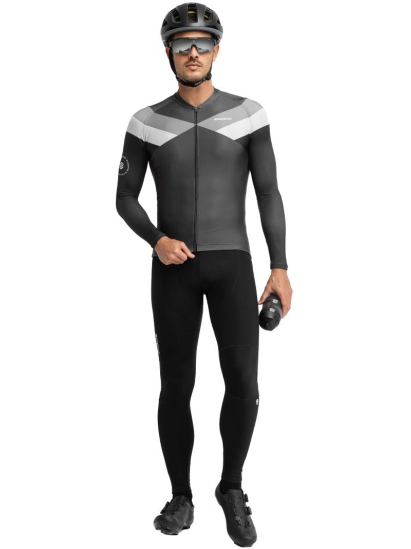 Maillot vélo manches longues homme cyclisme homme m2 falzarego Noir - Kiabi