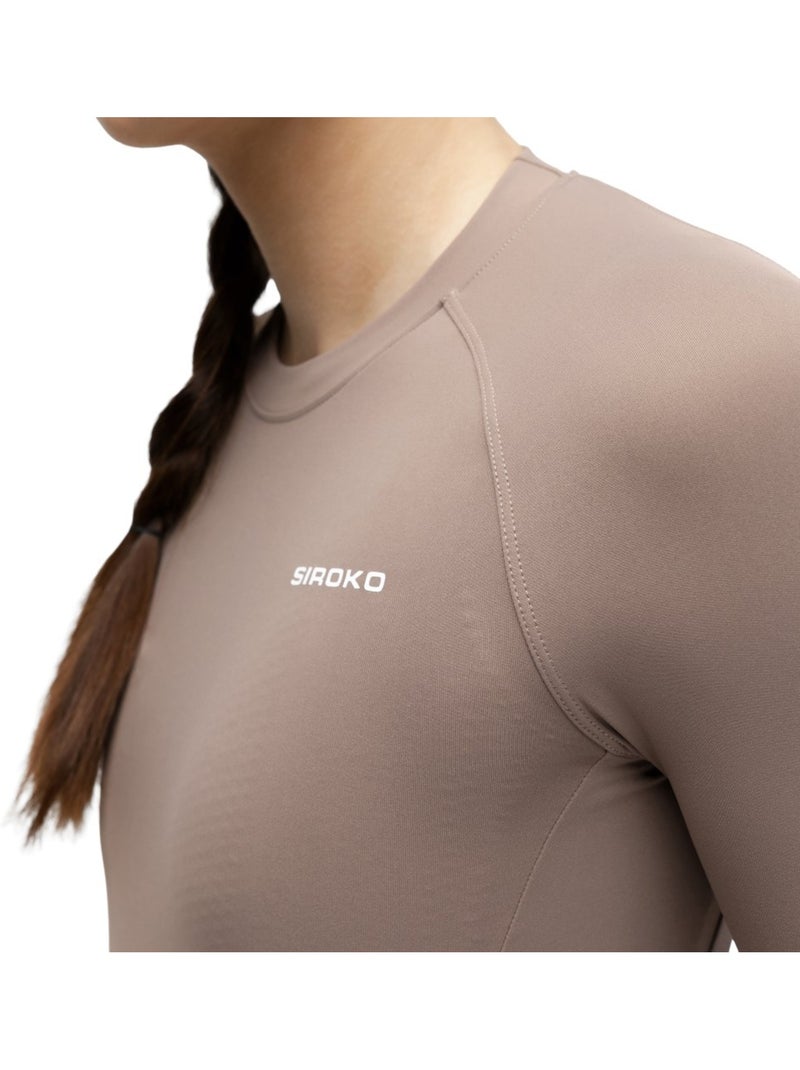 Maillot vélo manches longues sans zip femme femme m9-w scanuppia Marron - Kiabi