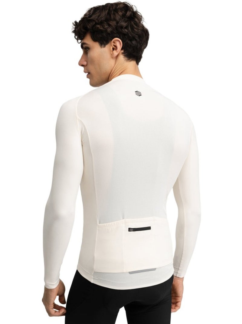 Maillot vélo manches longues sans zip homme homme m9 scanuppia Beige - Kiabi