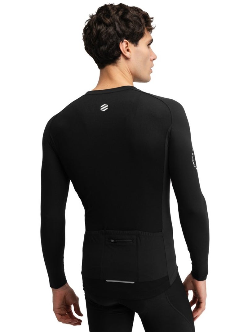 Maillot vélo manches longues sans zip homme homme m9 scanuppia Noir - Kiabi