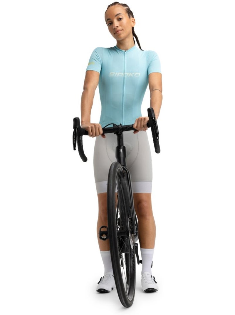 Maillot vélo mesh manches courtes femme cyclisme femme m8 habitat Bleu - Kiabi