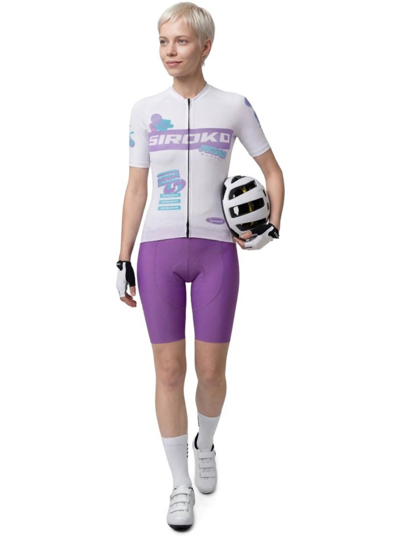 Maillot vélo mesh manches courtes femme cyclisme femme m8-w nrc Blanc - Kiabi