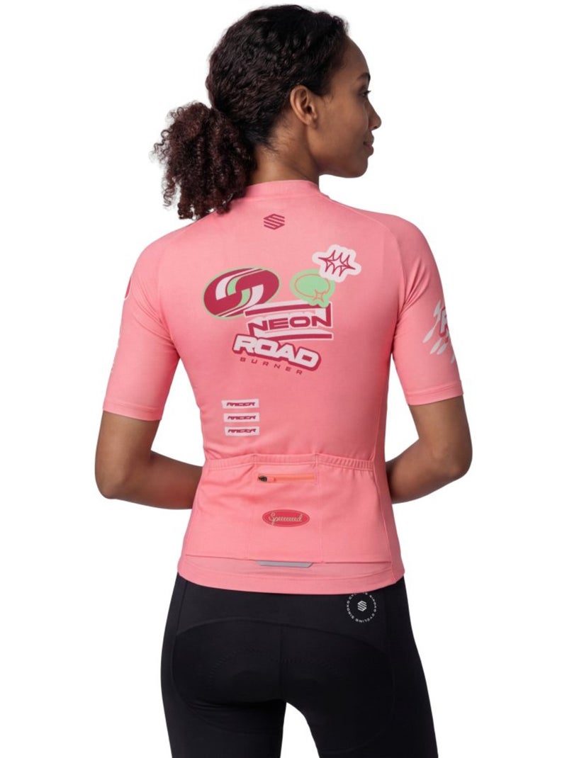 Maillot vélo mesh manches courtes femme cyclisme femme m8-w nrc Corail - Kiabi