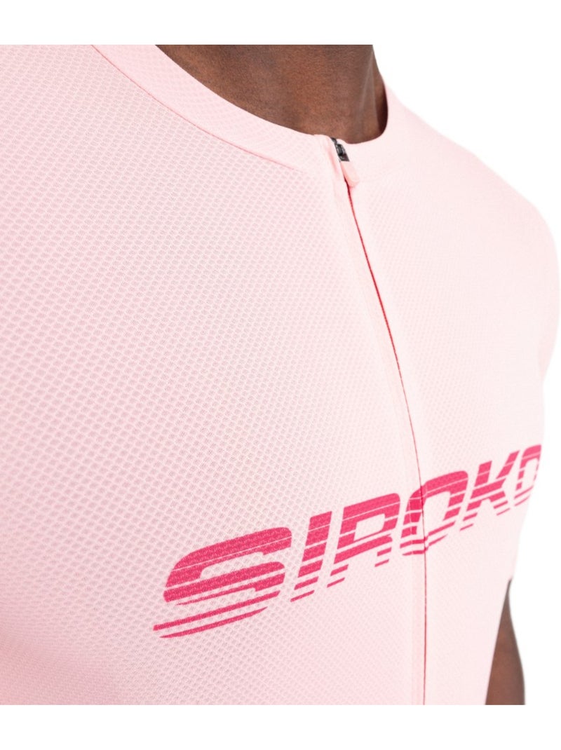 Maillot vélo mesh manches courtes homme cyclisme homme m8 metre Rose - Kiabi