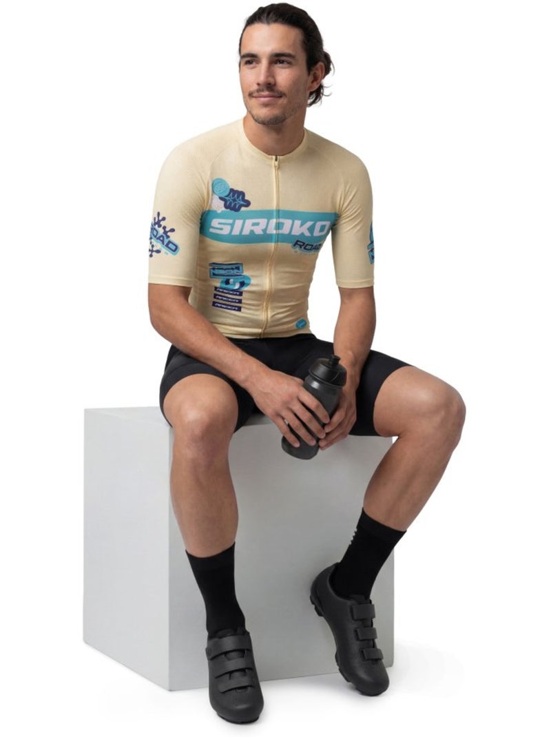 Maillot vélo mesh manches courtes homme cyclisme homme m8 nrc Jaune - Kiabi