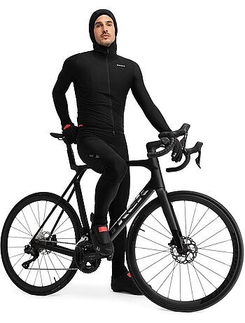 Maillot vélo thermique hiver à capuche homme homme dw valdres