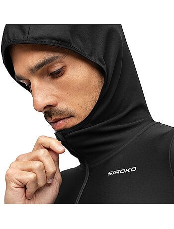Maillot vélo thermique hiver à capuche homme homme dw valdres