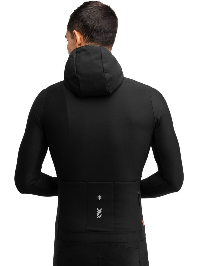 Maillot vélo thermique hiver à capuche homme homme dw valdres Noir - Kiabi