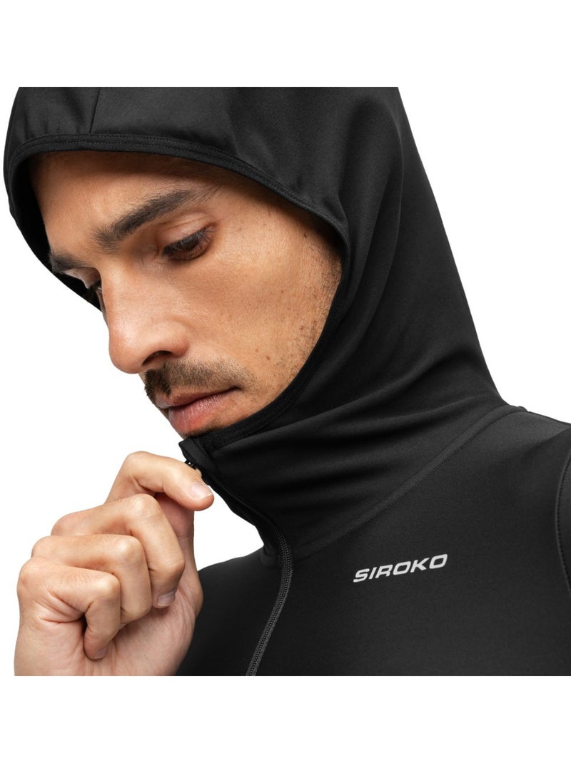 Maillot vélo thermique hiver à capuche homme homme dw valdres Noir - Kiabi