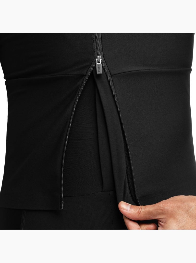 Maillot vélo thermique hiver à capuche homme homme dw valdres Noir - Kiabi