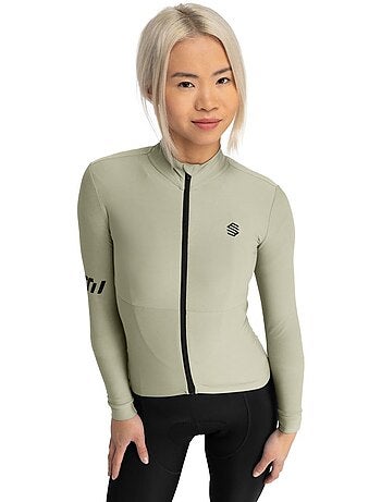 Maillot vélo thermique manches longues femme cyclisme femme m7 erbe