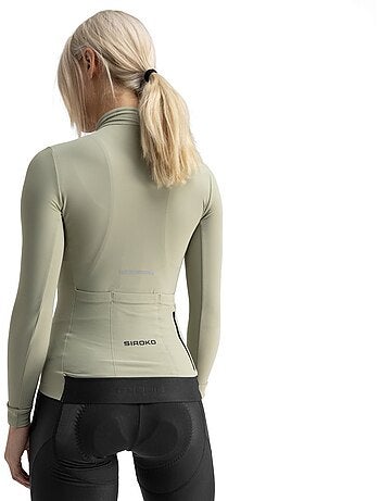 Maillot vélo thermique manches longues femme cyclisme femme m7 erbe