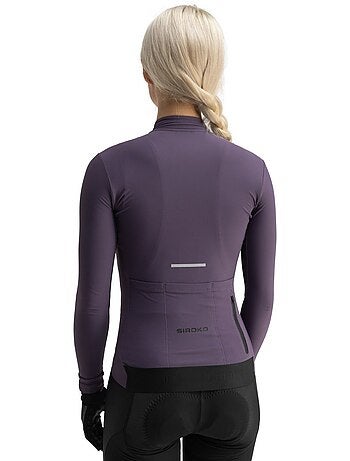 Maillot vélo thermique manches longues femme cyclisme femme m7 trueba