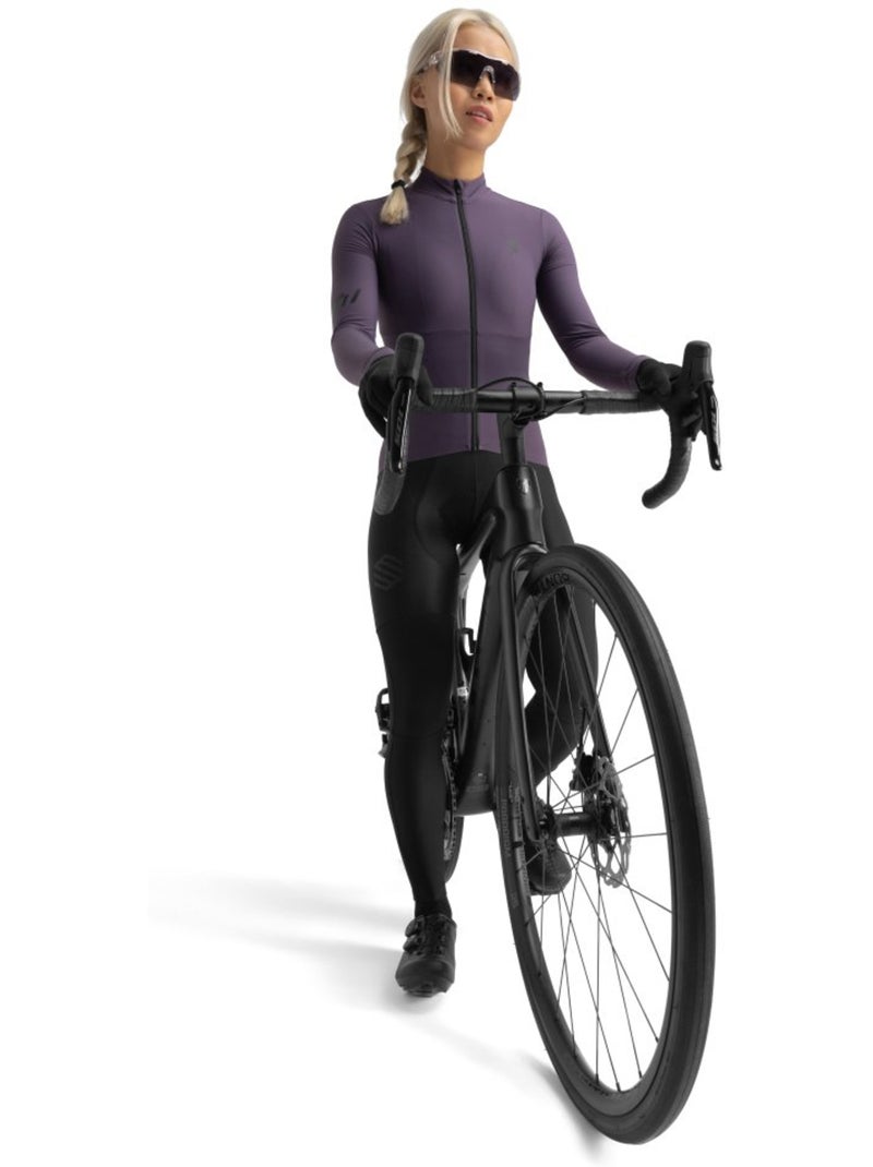 Maillot vélo thermique manches longues femme cyclisme femme m7 trueba Violet - Kiabi