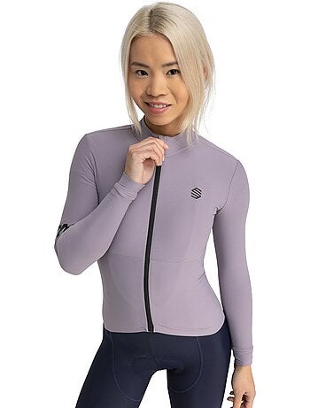 Maillot vélo thermique manches longues femme cyclisme femme m7 vivione