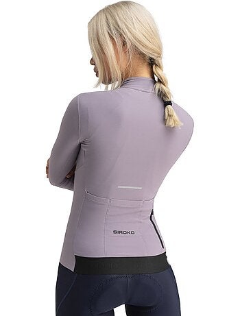 Maillot vélo thermique manches longues femme cyclisme femme m7 vivione