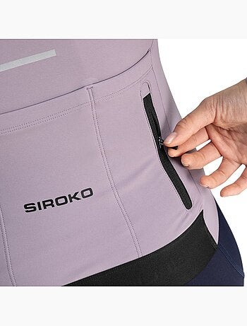 Maillot vélo thermique manches longues femme cyclisme femme m7 vivione
