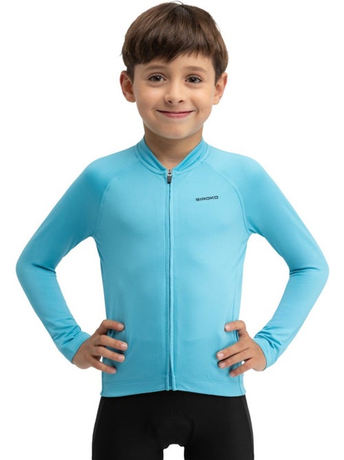 Maillot vélo thermique manches longues garçon cyclisme enfants k-core whip blu - Kiabi Maillot vélo thermique manches longues garçon cyclisme enfants k-core whip blu - Kiabi
