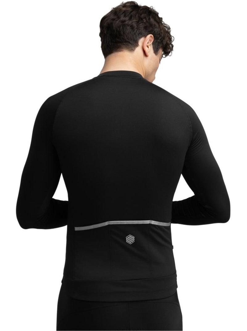 Maillot vélo thermique manches longues homme cyclisme homme core greylock Noir - Kiabi