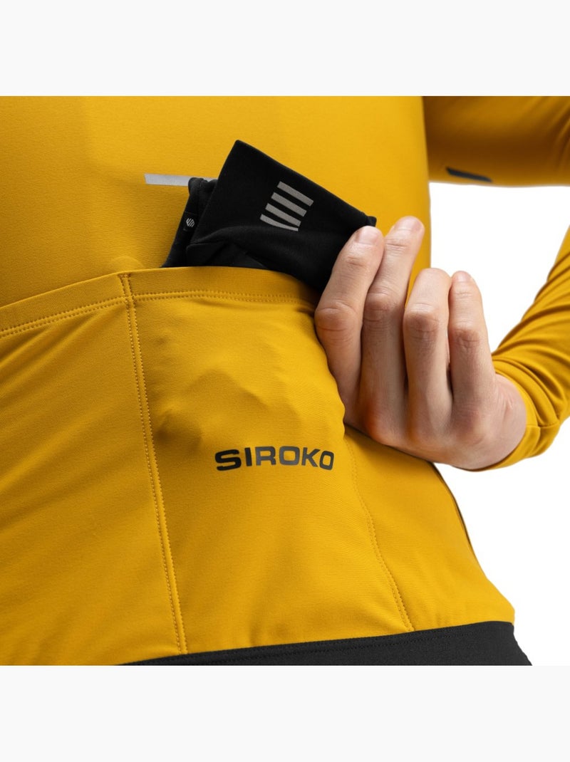 Maillot vélo thermique manches longues homme cyclisme homme m7 beixalis Jaune - Kiabi