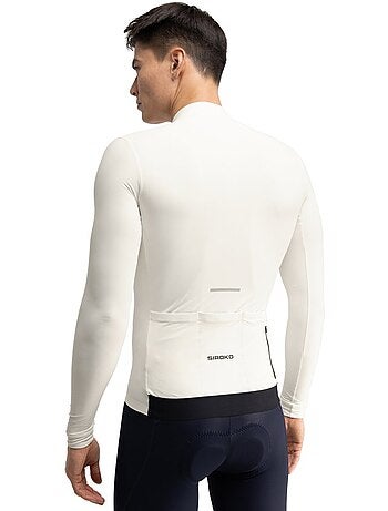 Maillot vélo thermique manches longues homme cyclisme homme m7 egret