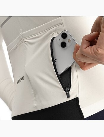 Maillot vélo thermique manches longues homme cyclisme homme m7 egret