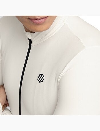 Maillot vélo thermique manches longues homme cyclisme homme m7 egret