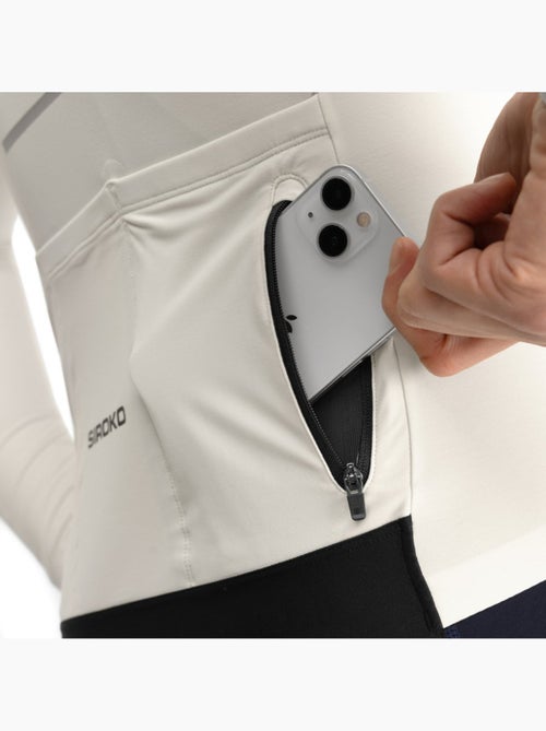 Maillot vélo thermique manches longues homme cyclisme homme m7 egret - Kiabi
