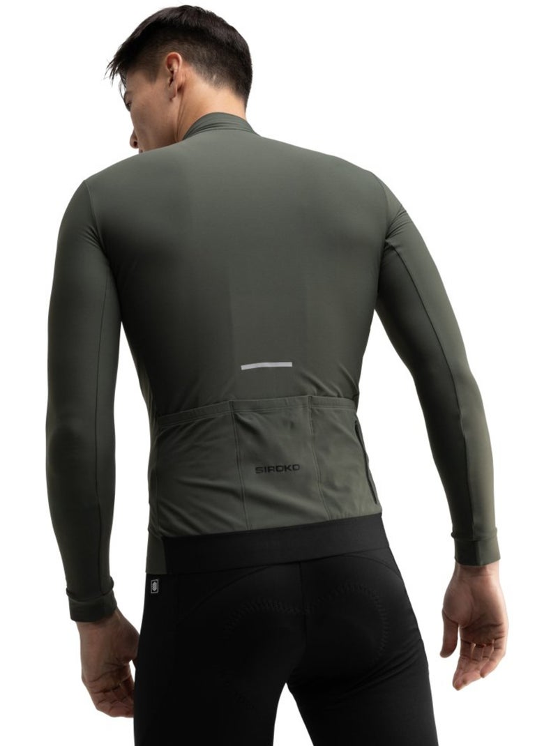 Maillot vélo thermique manches longues homme cyclisme homme m7 spinacia Blanc Gris - Kiabi