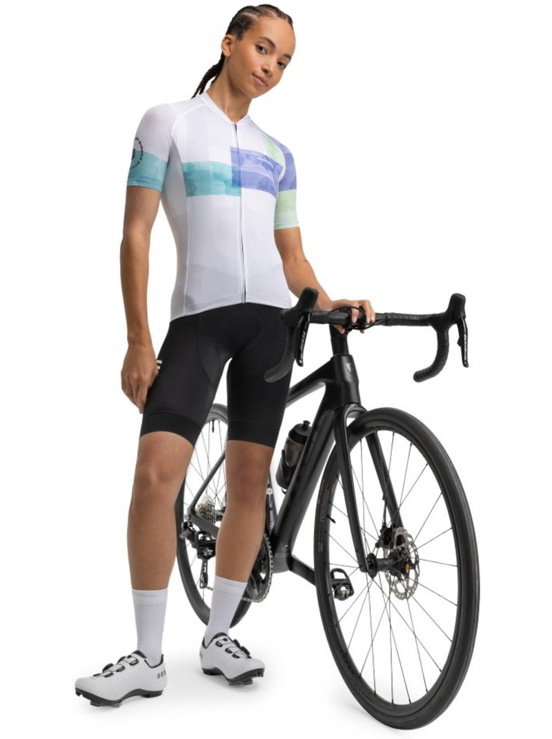 Maillot vélo ultraléger femme cyclisme femme m3 eclat Blanc - Kiabi