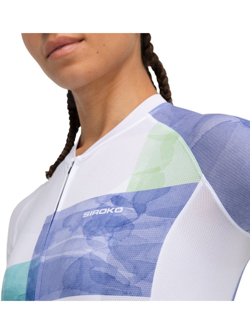 Maillot vélo ultraléger femme cyclisme femme m3 eclat Blanc - Kiabi