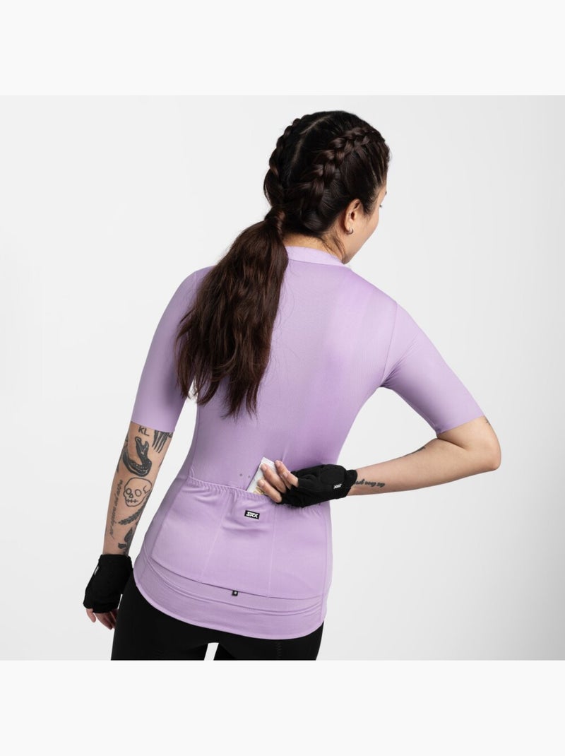 Maillot vélo ultraléger femme cyclisme femme srx nébula Mauve - Kiabi