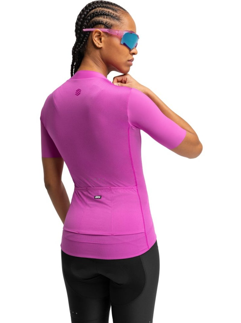 Maillot vélo ultraléger femme cyclisme femme srx senra Rose - Kiabi