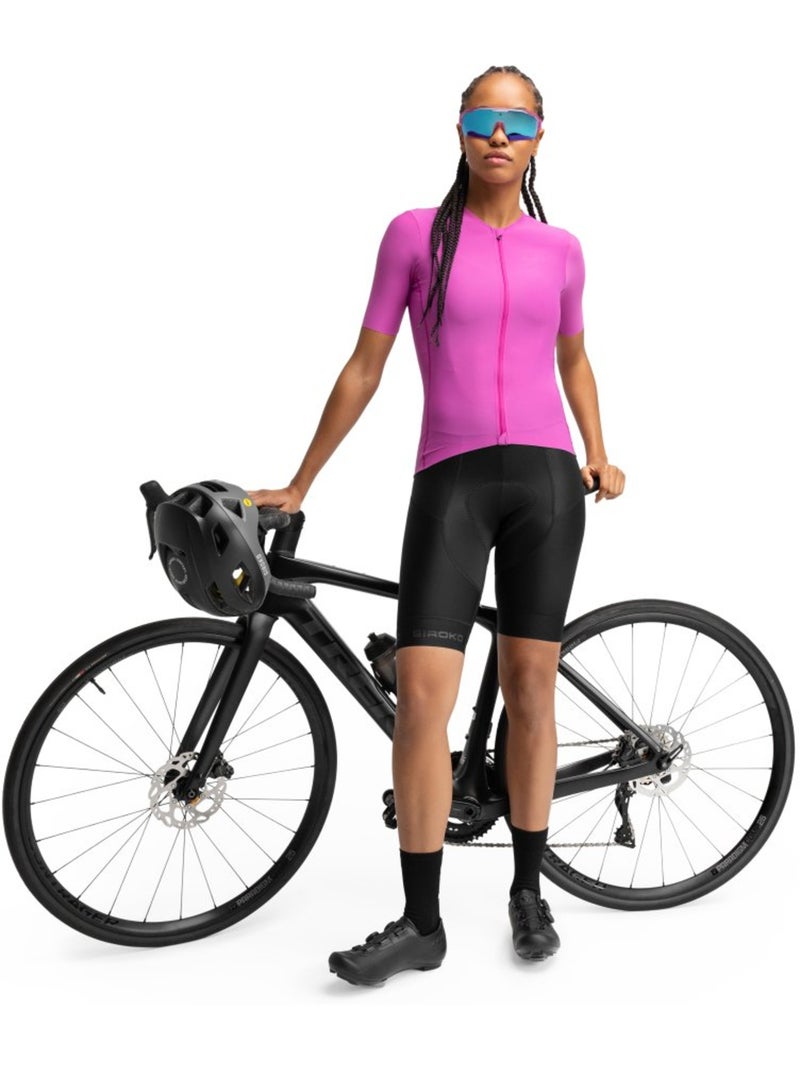 Maillot vélo ultraléger femme cyclisme femme srx senra Rose - Kiabi